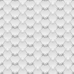 Fototapeta premium Vintage background with gray curved lines (seamless texture)