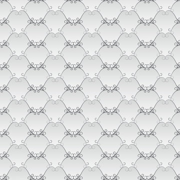 Vintage background with gray curved lines (seamless texture)