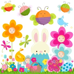 Washable wall murals Butterfly easter background