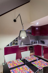 Inside modern loft kitchen