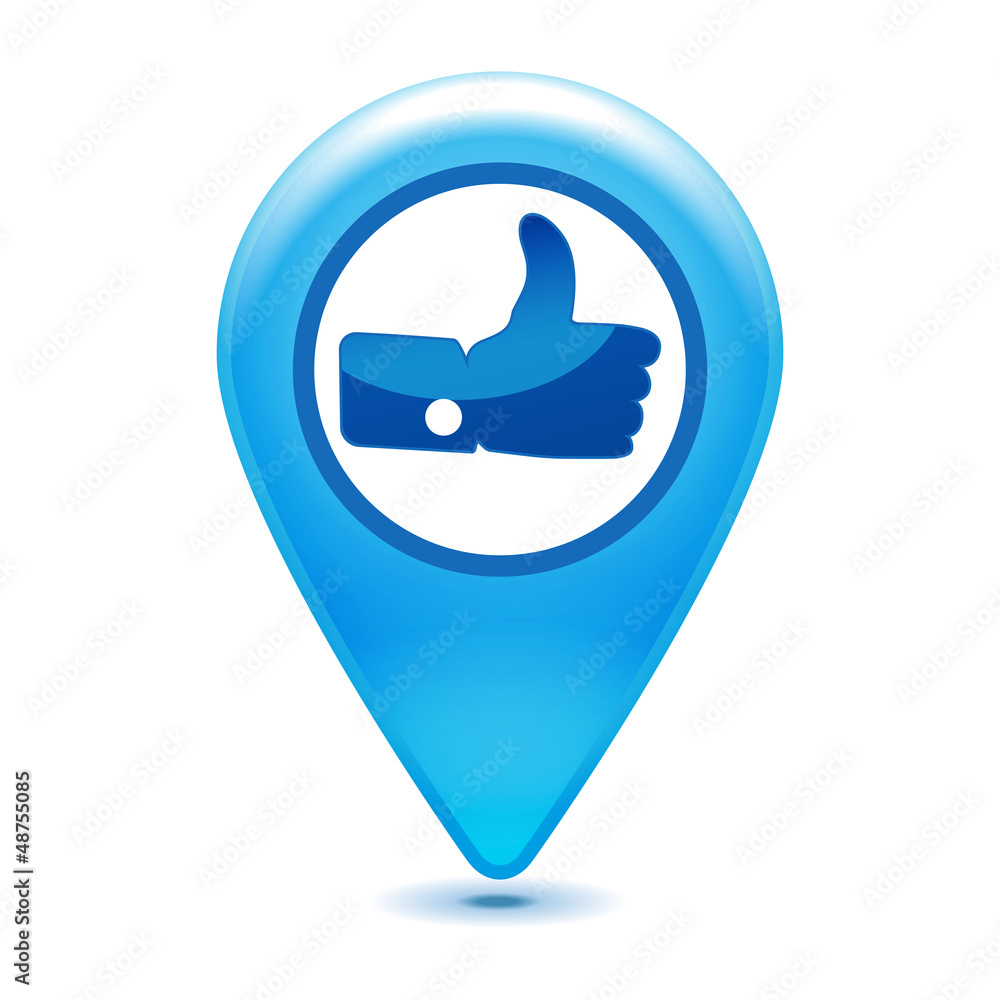 Poster like pointer icon on a white background