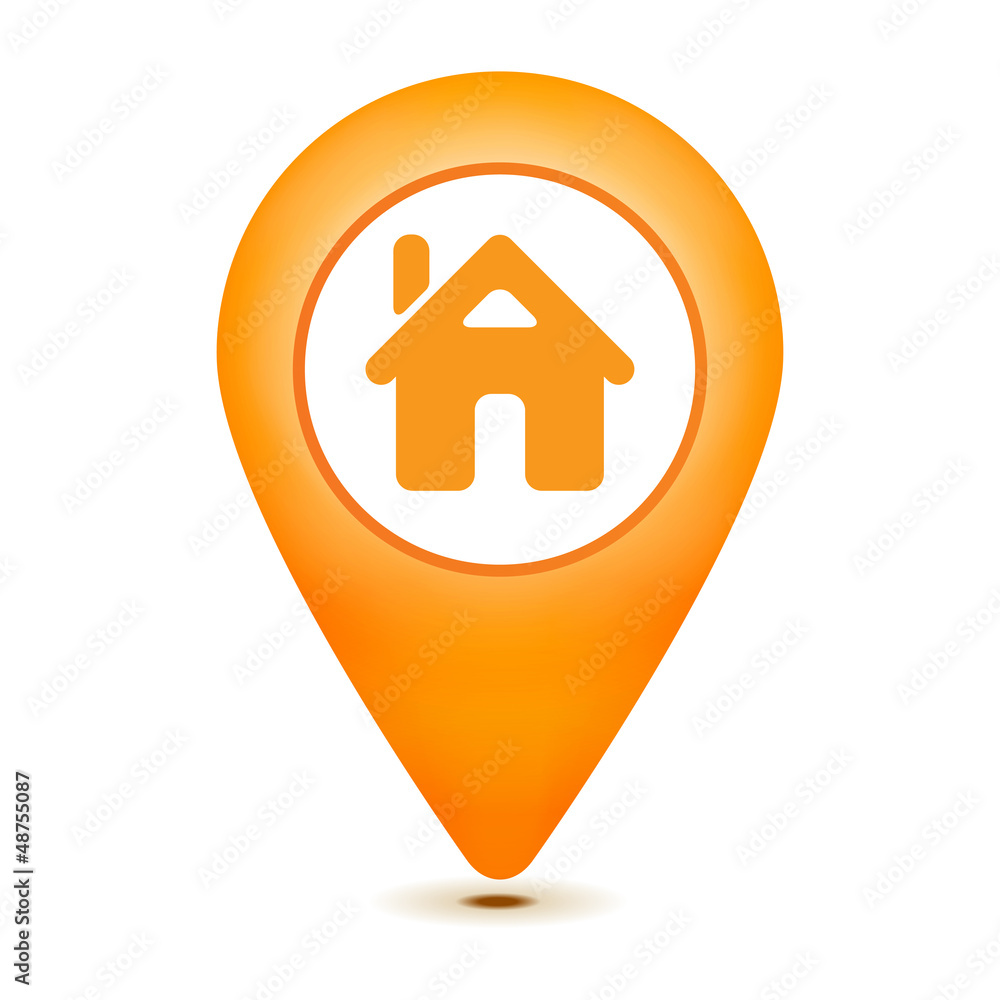 Poster home pointer icon on a white background