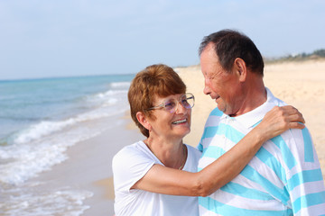 Fototapeta premium Happy senior man and woman couple together