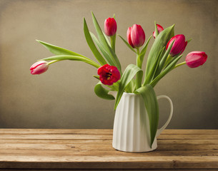 Beautiful tulip flower bouquet.