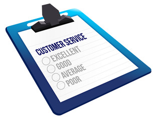 Questionnaire of customer service feedback icons