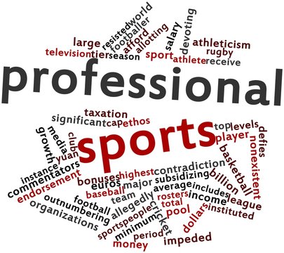 Word cloud for Professional sports