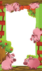 Cartoon farm frame