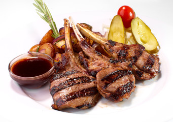 grilled rack of veal