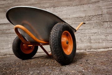 Orange Wheelbarrow
