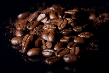 coffee bean - black
