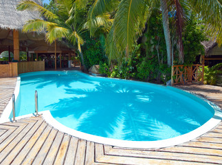 The pool on the seashore