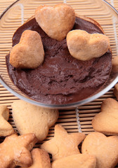 cookie in the form of hearts and stars