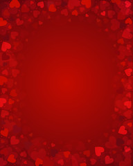 Background from red hearts