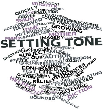 Word cloud for Setting tone