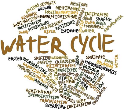 Word cloud for Water cycle