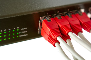Network switch and UTP ethernet cables