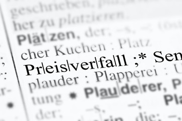 Fototapeta premium Preisverfall