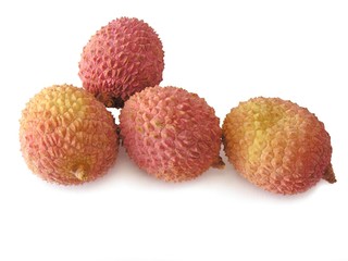 tasty pink fruits lichi