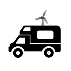 Eolienne sur un camping-car