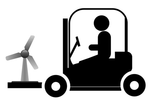 Eolienne en livraison dans un monte-charge