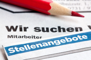 Zeitungsinserat - Stellenangebote