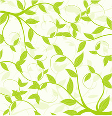Seamless pattern of abstract leaves