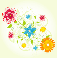 Summer floral background