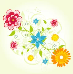 Foto op Plexiglas anti-reflex Summer floral background © joinanita