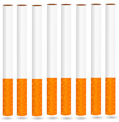 eps8 vector isolated cigarette - detailed realistic illustration