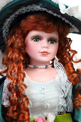 Portrait of a red-haired doll