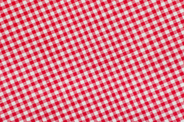 ed and white checkered tablecloth background, texture