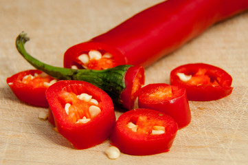 Slice chilli pepper