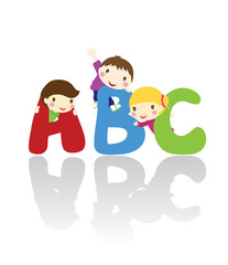 abc and children background