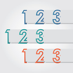 vector numbered banners