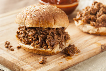 Sloppy Barbecue Beef Sandwich