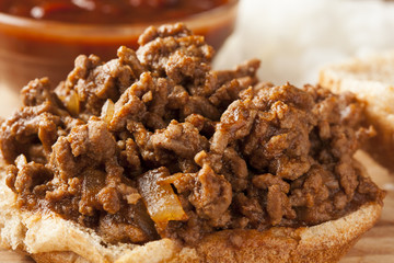 Sloppy Barbecue Beef Sandwich