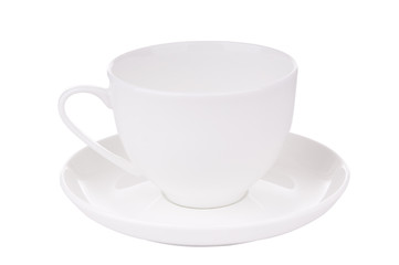 White Teacup with Clipping Path
