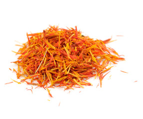 Safflower (Saffron Substitute) Isolated on White Background
