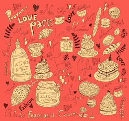 Vector hand drawn menu