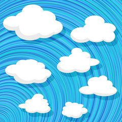 Cartoon style clouds