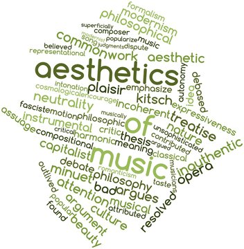 Word cloud for Aesthetics of music