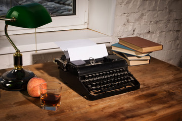 Vintage still life with typewriter