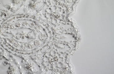 Detail of wedding dress