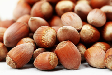 Tasty hazelnuts, close up
