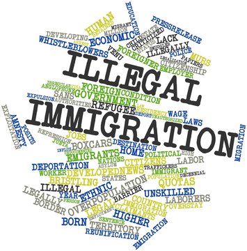 Word cloud for Illegal immigration