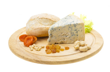 Slice of blue cheese