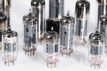 Glass vacuum radio tubes