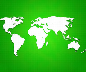 Green World Map Background