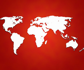Red World Map Background