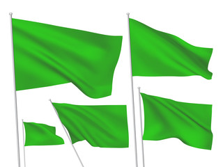 Green vector flags